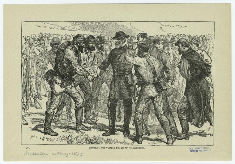General Lee taking leave of his soldiers.