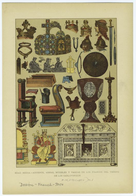 Prestigioso observación Entretener Edad media -- adornos, armas, muebles y vasijas de los francos del tiempo  de los carlovingios - NYPL Digital Collections