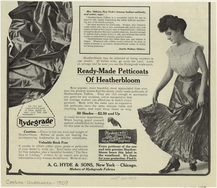 Ready-made petticoats of Heatherbloom - NYPL Digital Collections
