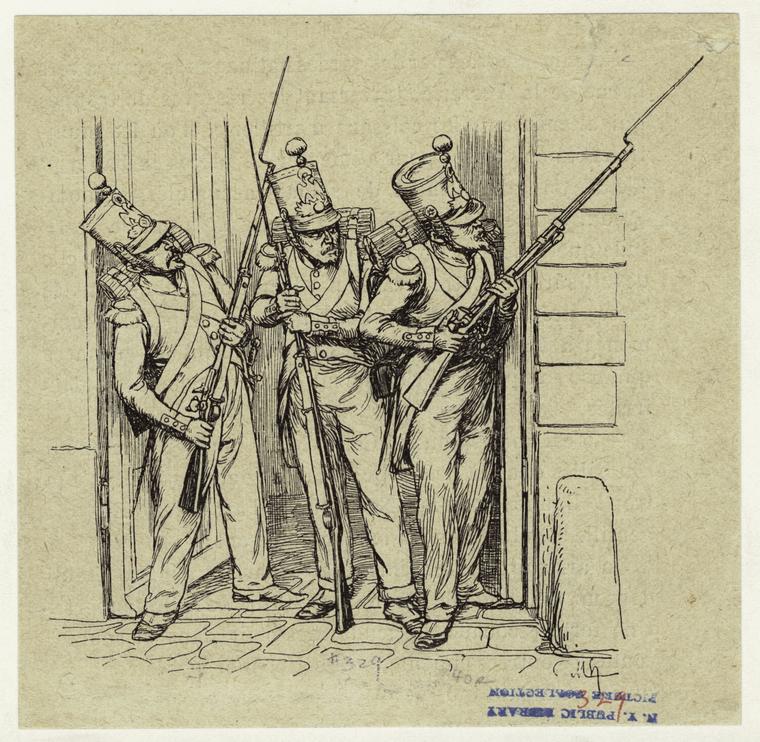 [French soldiers, 19th century.]