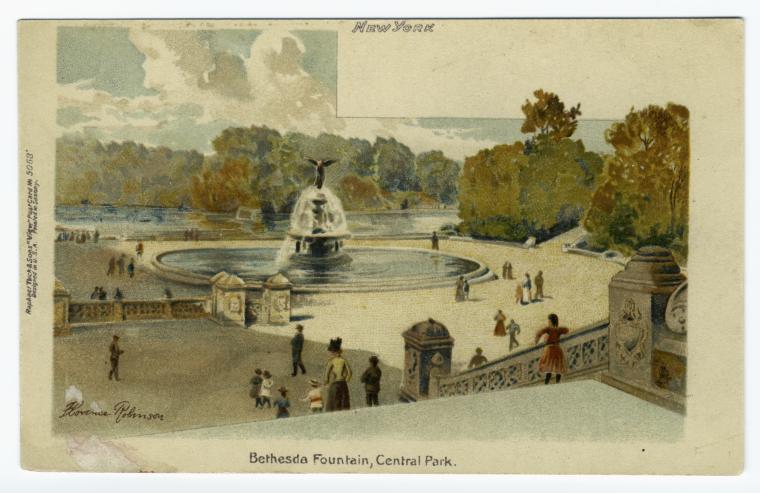 Bethesda Fountain, Central Park - NYPL Digital Collections