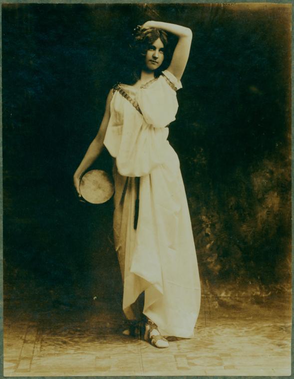 Image of Ruth St. Denis in a Greek dance from 1896