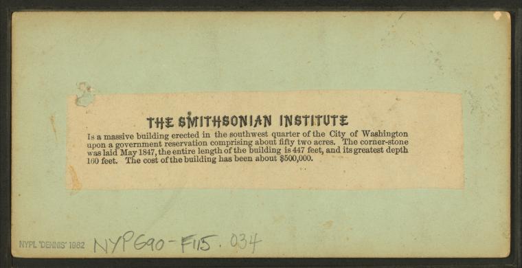 This is What Smithsonian Institution Looked Like  in 1859 