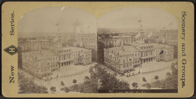 This is What City Hall (New York, N.Y.) Looked Like  in 1865 