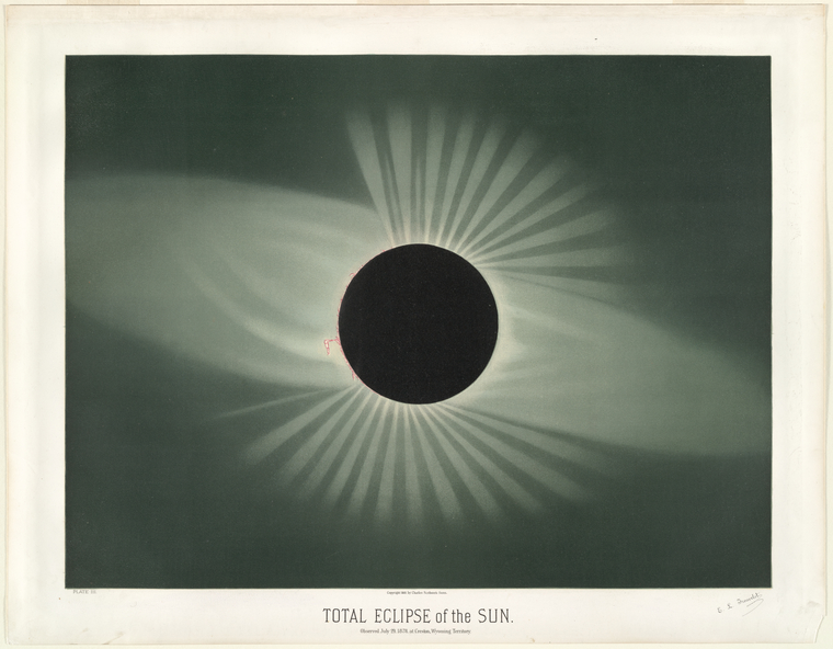 Total eclipse of the sun. Observed July 29, 1878, at Creston, Wyoming Territory.