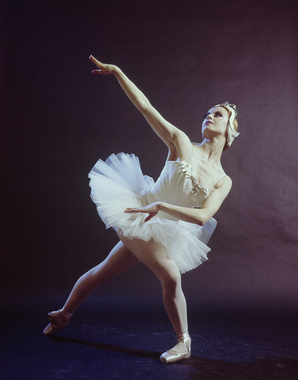 New York City Ballet - Studio portrait of Violette Verdy in "Swan Lake