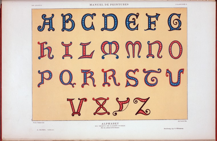 Alphabet du temps de l'Abbé Suger, tiré du cabinet de M. Debret, Digital ID 105912, New York Public Library