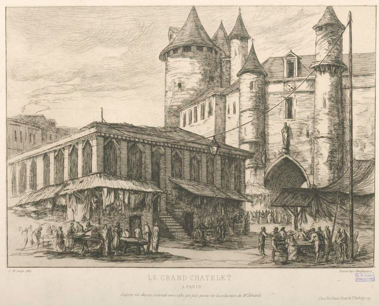 Le Grand Châtelet à Paris, vers 1780., Digital ID 1105554, New York Public Library