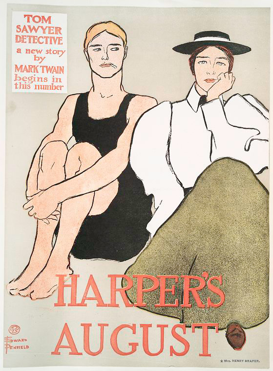 Harper's August, Tom Sawyer Detective a new story by Mark Twain Begins in this Number, Digital ID 1131248, New York Public Library