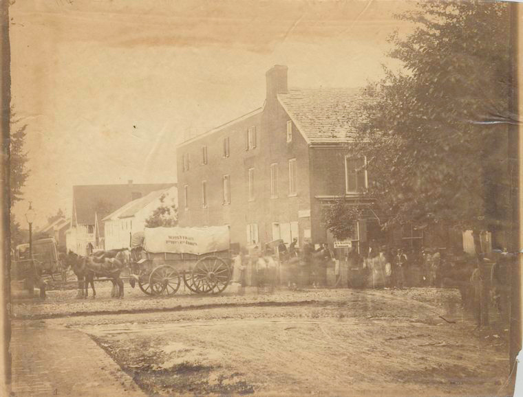 Headquarters U.S. Sanitary Commission Gettysburgh [sic]. ,[Wagon from 