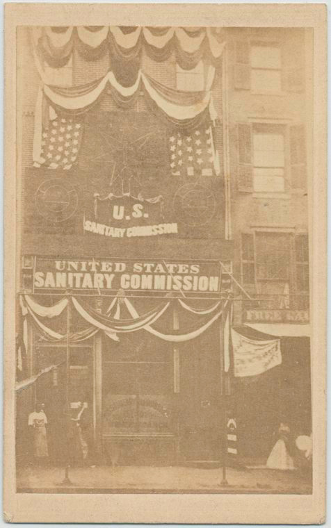 U.S. Sanitary Commission, 1307 Chestnut St., Phila[delphia], July 4, 1865. Decorations & illumination for the return of peace to our beloved country. , Digital ID 1150295, New York Public Library