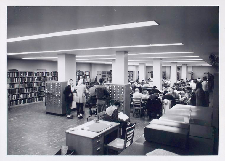 [Card catalog and seated readers], Digital ID 1151177, New York Public Library