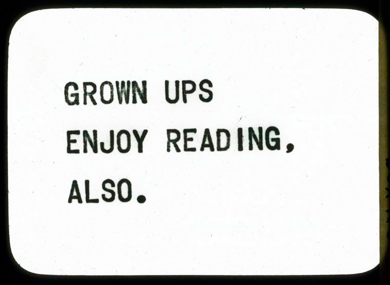 Grown Ups Enjoy Reading, Also., Digital ID 1153349, New York Public Library