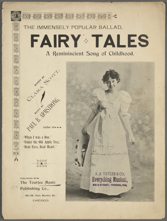  a reminiscent song of childhood / words by Clara Scott ; music by Paul B. Armstrong.,There was Cinderella and Little Tom Thumb and Hop o' my Thumb so sly. [first line of chorus], Digital ID 1157348, New York Public Library