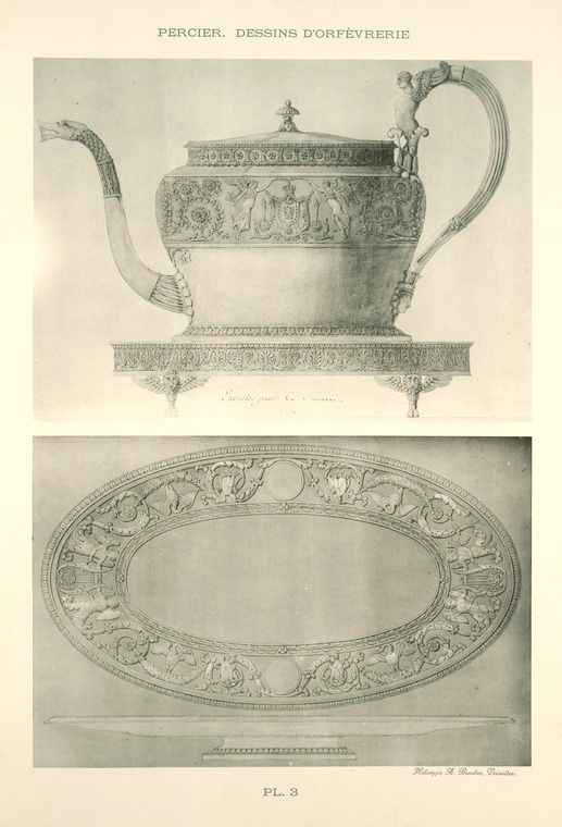 [Engraved tea pot - Engraved platter.], Digital ID 1166215, New York Public Library