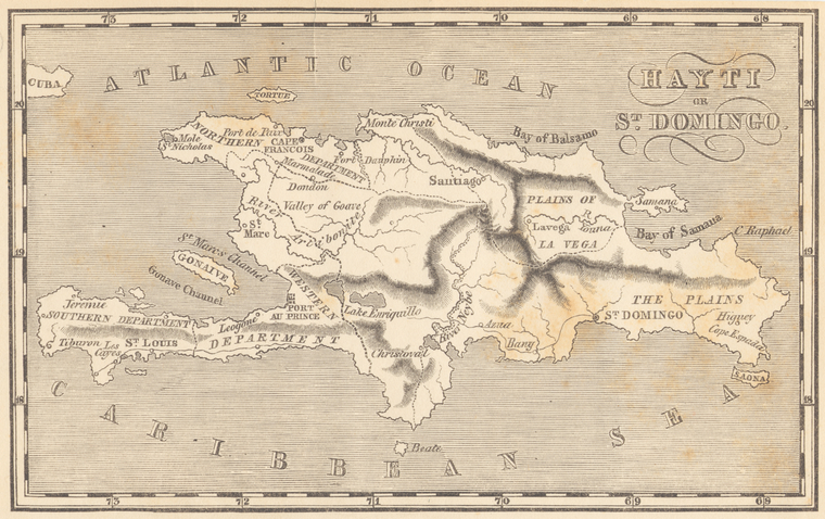 [Map of Hispaniola.] Hayti or St. Domingo., Digital ID 1169856, New York Public Library