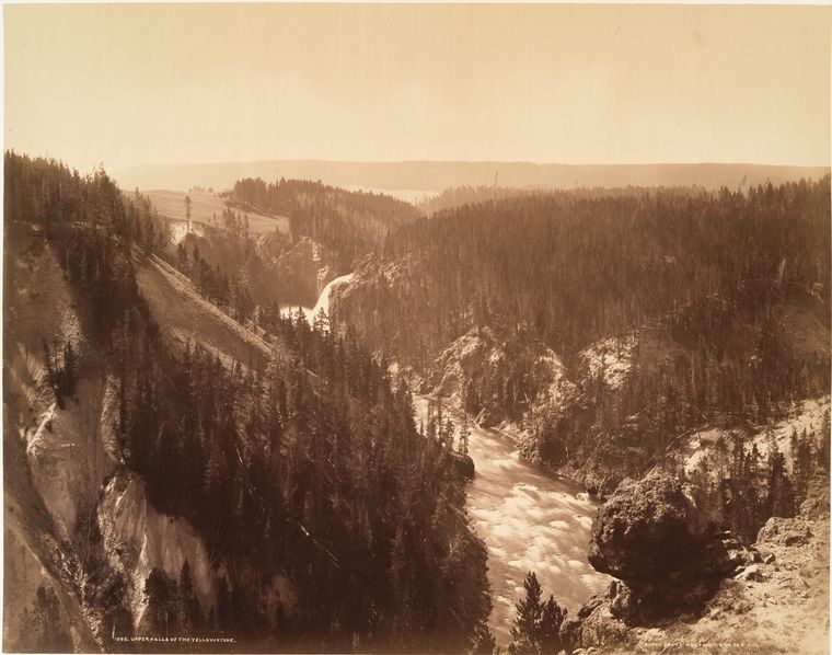 Upper falls of the Yellowstone., Digital ID 1211897, New York Public Library