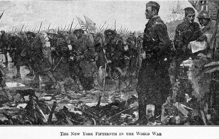 The New York Fifteenth in the First World War., Digital ID 1219331, New York Public Library