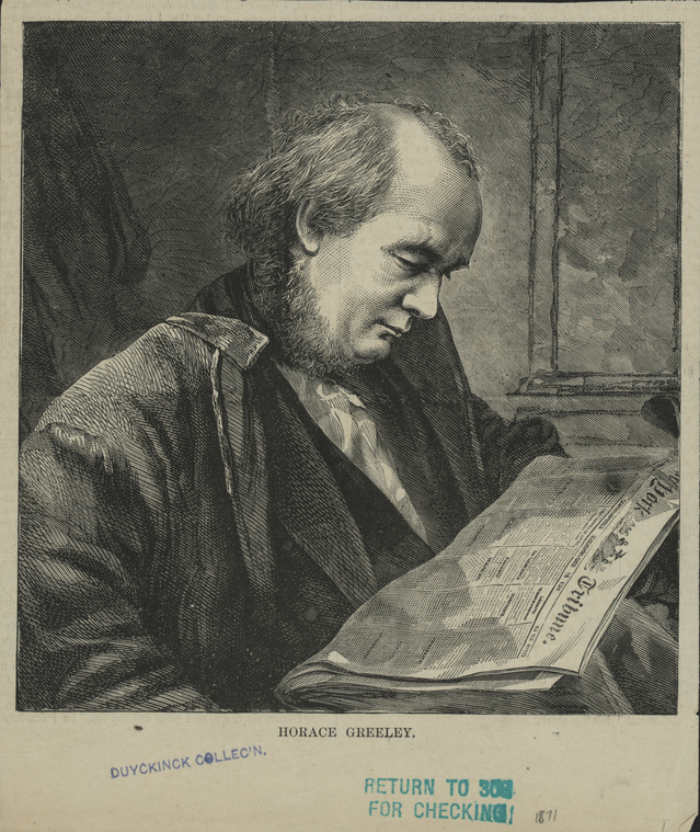 Horace Greeley - Portraits, Digital ID 1247625, New York Public Library