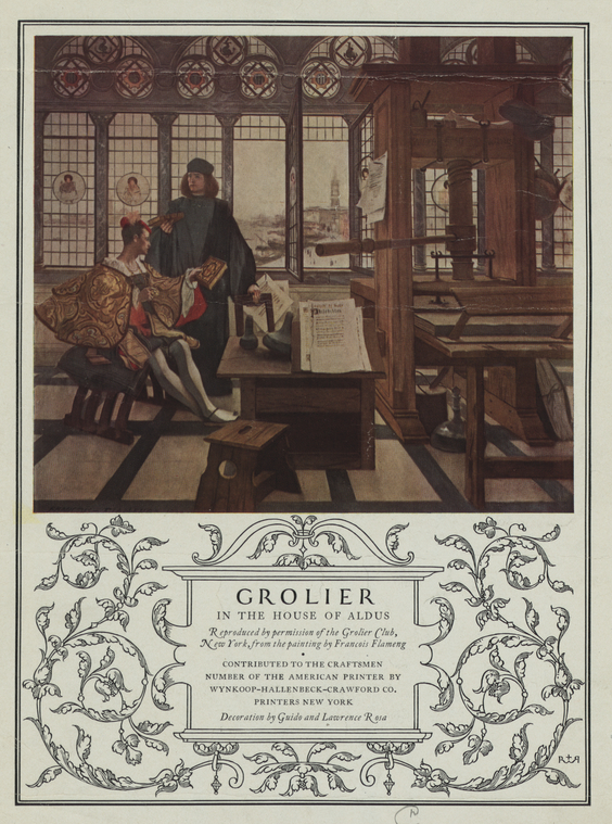 Grolier in the house of Aldus., Digital ID 1249145, New York Public Library