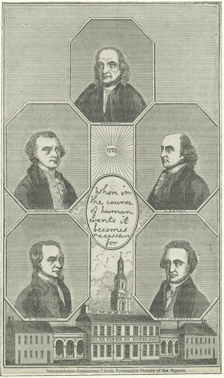 Portraits of the Independence Committee., Digital ID 1253624, New York Public Library