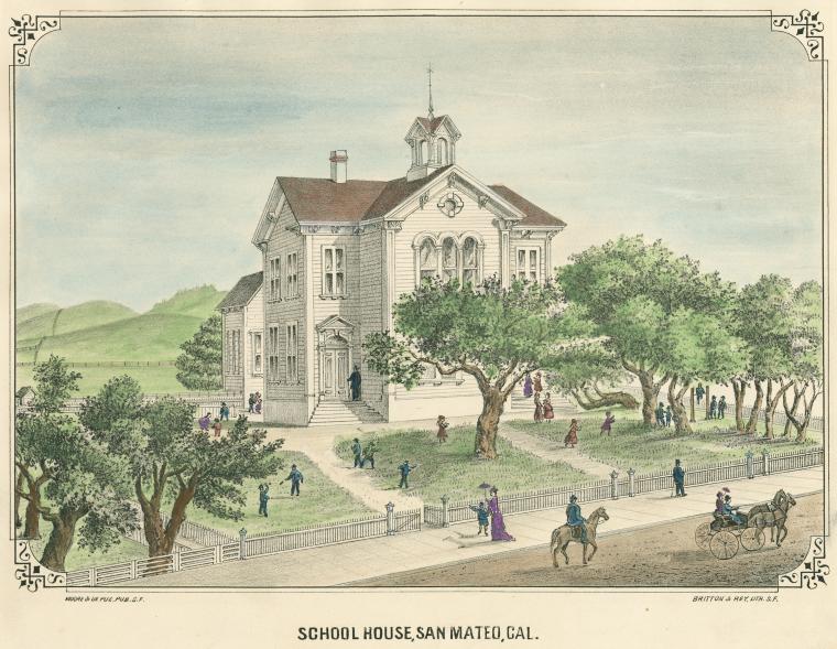 School house, San Mateo, Cal., Digital ID 1258286, New York Public Library