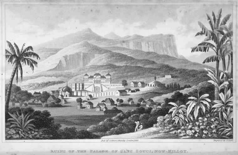 Ruins of the Palace of Sans Souci, now Millot., Digital ID 1258477, New York Public Library