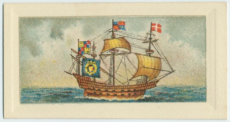 A four-masted warship of the Elizabethan navy., Digital ID 1531386, New York Public Library