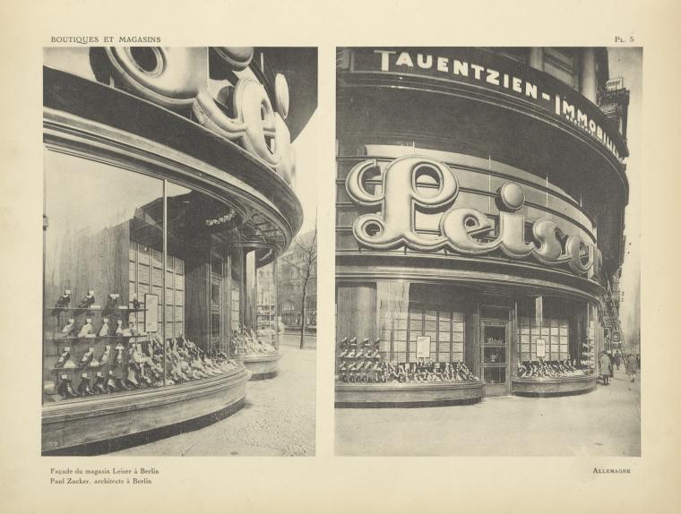 Façade du magasin Leiser, à Berlin., Digital ID 1555734, New York Public Library