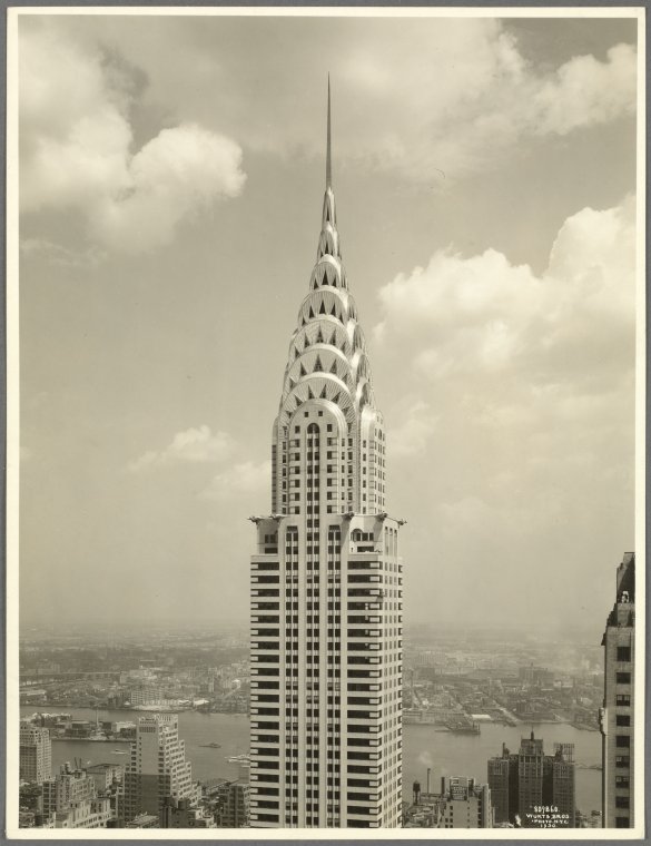 Chrysler Building spire,Lexington Avenue - East 43rd Street, Digital ID 1557955, New York Public Library