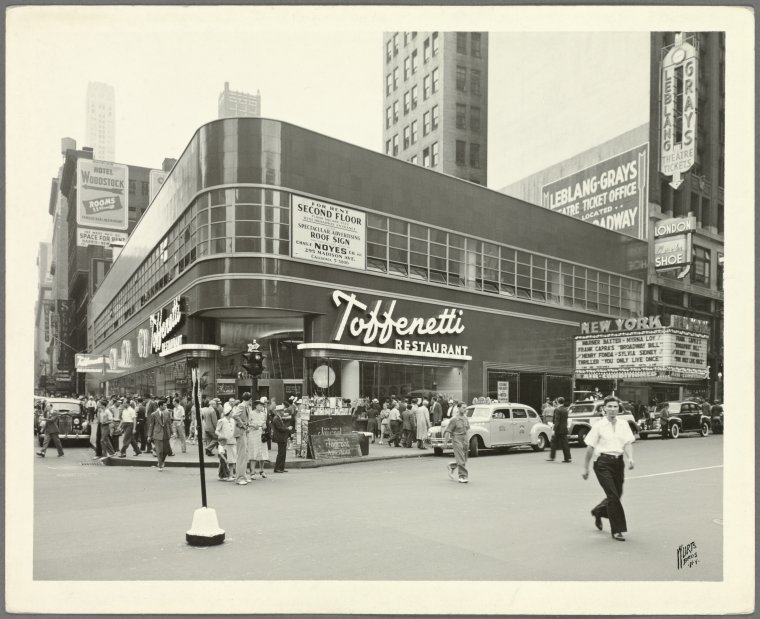 West 43rd Street - Broadway,Toffenetti Restaurant, Digital ID 1558231, New York Public Library