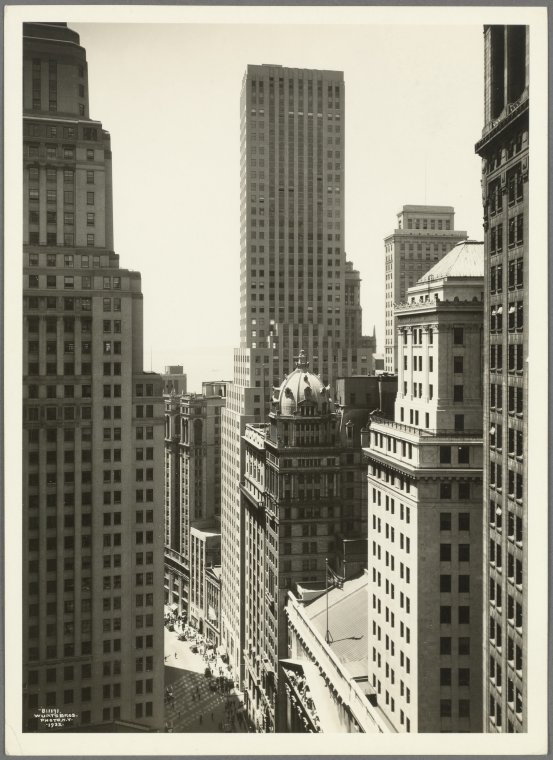 General View - Manhattan - Aerial view - Broad Street - looking south,New York Stock Exchange, Digital ID 1558479, New York Public Library