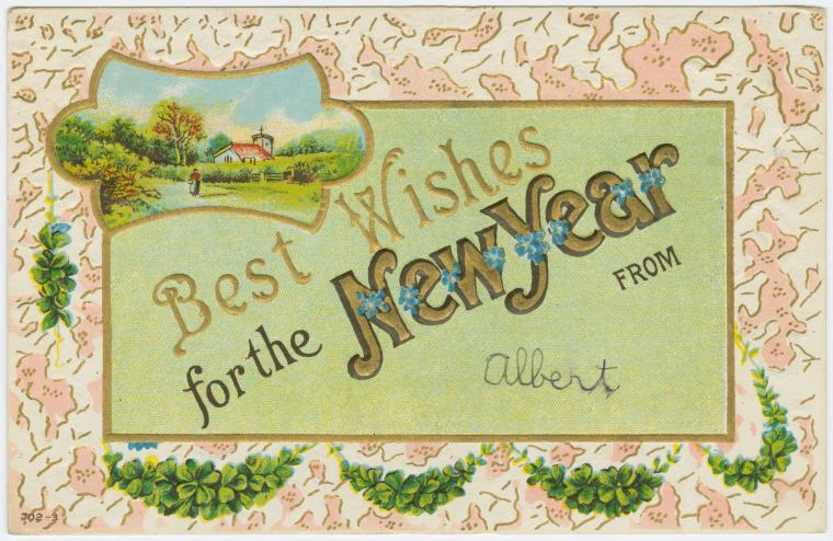 Best wishes for the New Year., Digital ID 1587888, New York Public Library