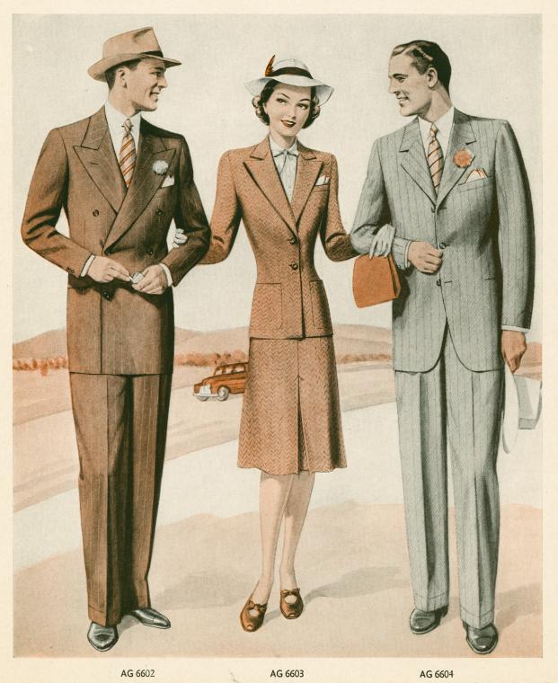 [Pinstripe and herringbone suits], Digital ID 1599943, New York Public Library