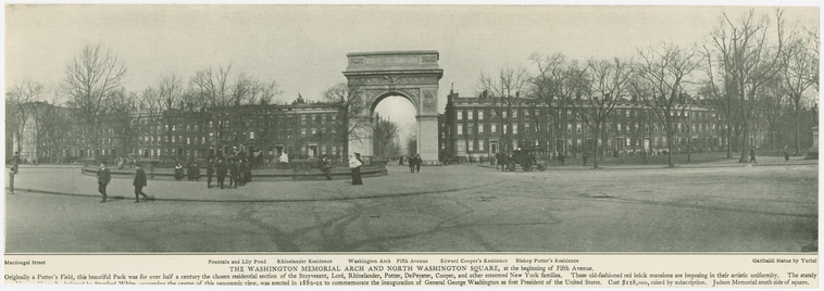 The Washington Memorial Arch and North Washington Square., Digital ID 1600692, New York Public Library