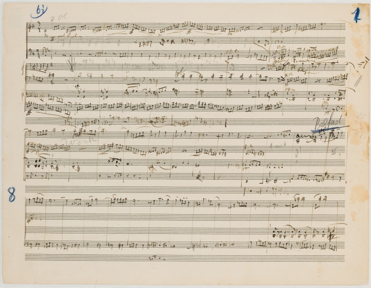 [Symphonies, no. 7. Scherzo (Sketches)] / [Gustav Mahler], Digital ID 1604279, New York Public Library