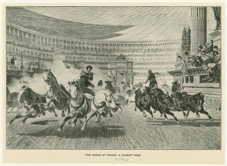  a chariot race., Digital ID 1619675, New York Public Library