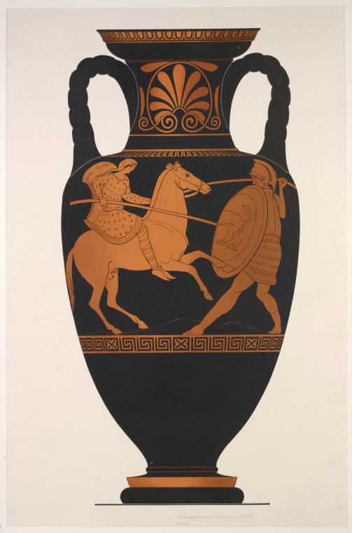 Attic amphora, a Greek and Amazon in combat., Digital ID 1624646, New York Public Library