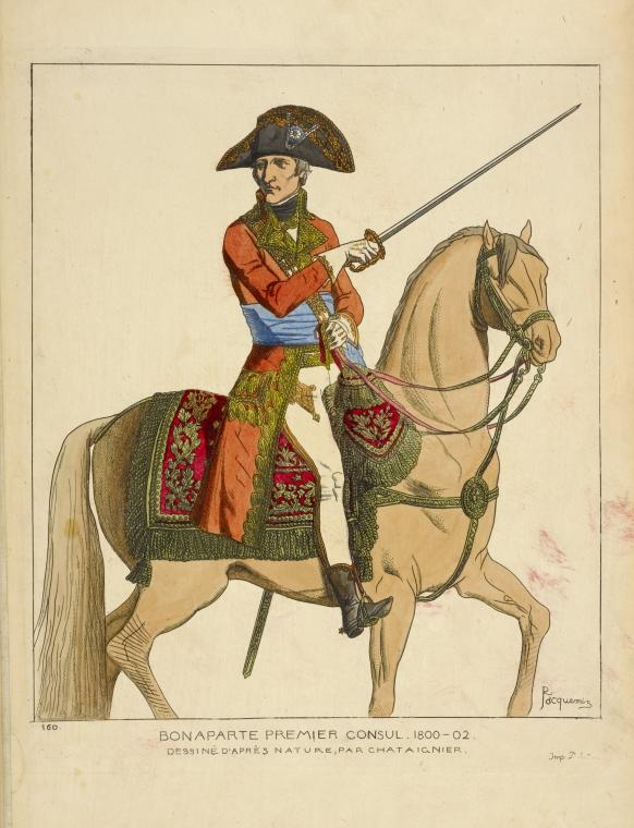 Bonaparte premier consul. 1800-02.  Dessiné d'après nature, par Chataignier., Digital ID 1642661, New York Public Library