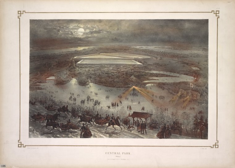 Central Park. [Winter] / published by Edmund Foerster & Co. 15 North William St. N.Y. ; John Bachmann, del. ; J. Bien, lith. ; entered. . .1865., Digital ID 1659267, New York Public Library