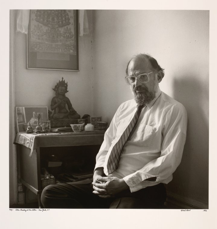 Allen Ginsberg at his altar. New York, NY., Digital ID 1661179, New York Public Library