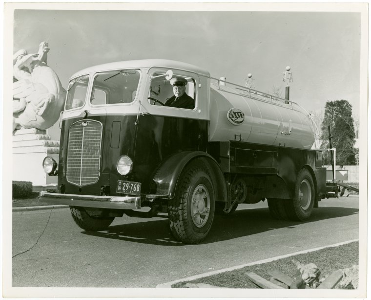 Trucks - Man driving truck, Digital ID 1685055, New York Public Library