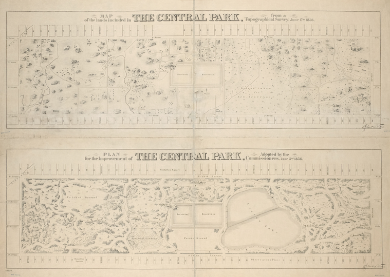 ] Plan for the improvement of the Central Park, adopted by the Commissioners, June 3rd, 1856., Digital ID 1697276, New York Public Library