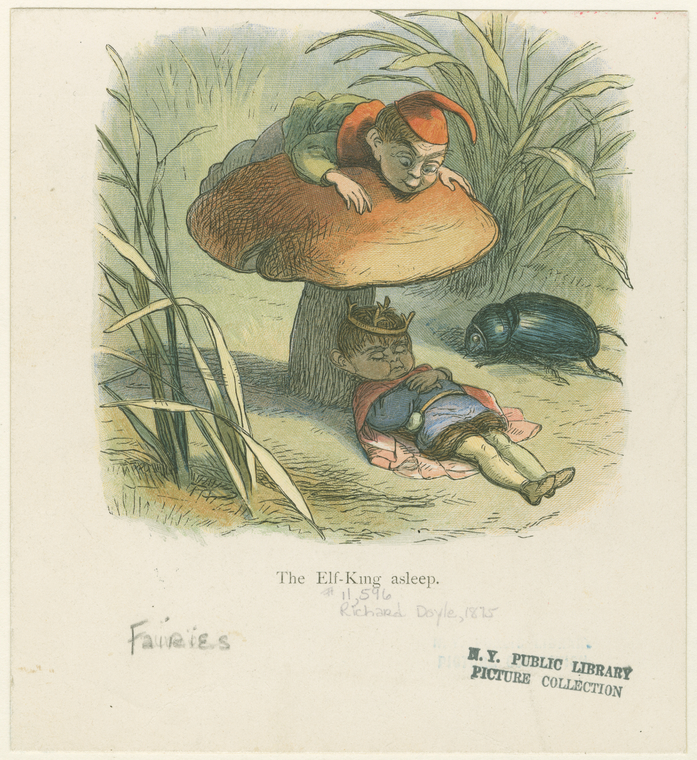 The Elf-King asleep., NYPL Digital ID 1699734