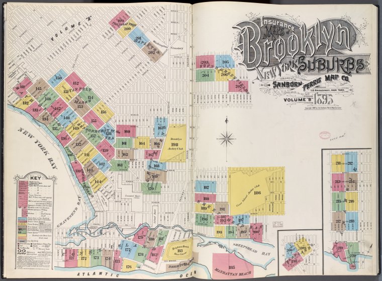 Insurance Maps of Brooklyn New York Sanborn Perris map co. 113 Broadway, New York. Volume "B" 1895., Digital ID 1808871, New York Public Library