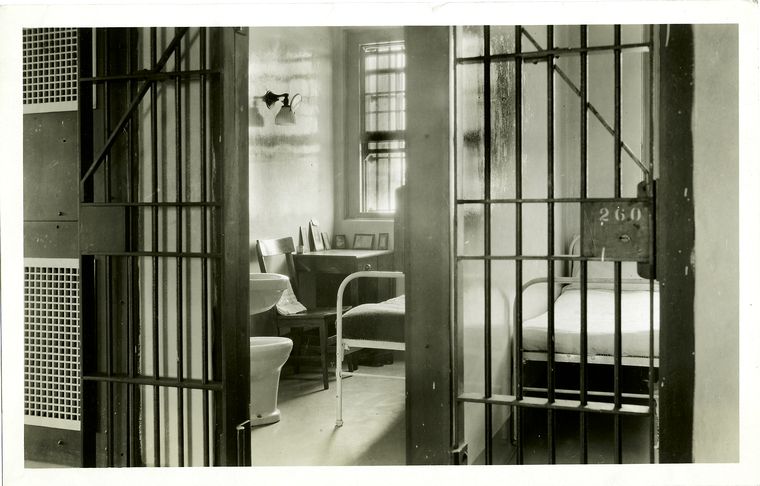 A modern cell in Sing Sing Prison., Digital ID 418576, New York Public Library