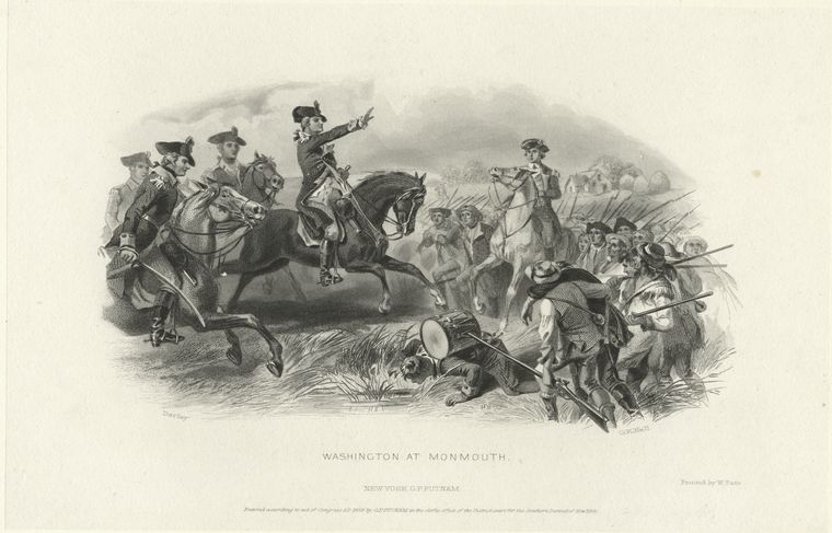 Washington at Monmouth., Digital ID 421656, New York Public Library