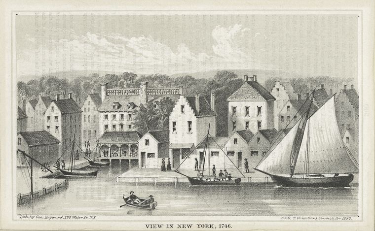 View in New York, 1746 / Geo. Hayward, Digital ID 423135, New York Public Library