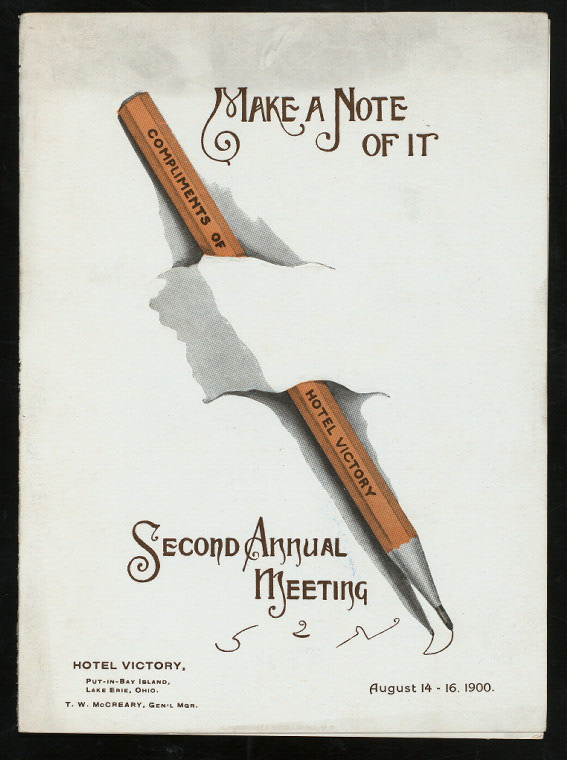 ANNUAL BANQUET [held by] NATIONAL SHORTHAND REPORTERS [at] "HOTEL VICTORY, PUT-IN-BAY, OH;" (HOTEL;), Digital ID 468658, New York Public Library