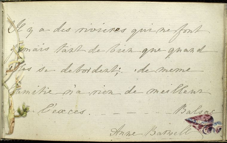 'Il ya des rivières ...' (quotation from Balzac?) -- Anne Barwell., Digital ID 480116, New York Public Library